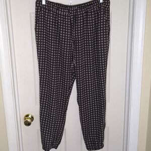 Merona XL Printed Jogger Pants | Boho Casual Lounge Comfy Travel Relaxed Fit